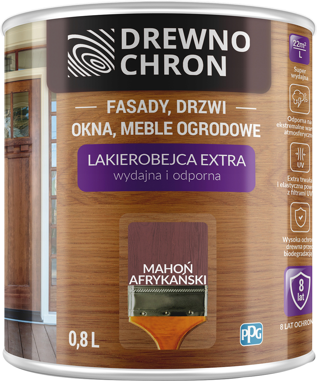 

Лак-морилка Drewnochron Экстра 0.8 л Махагон африканский (DN-312107)