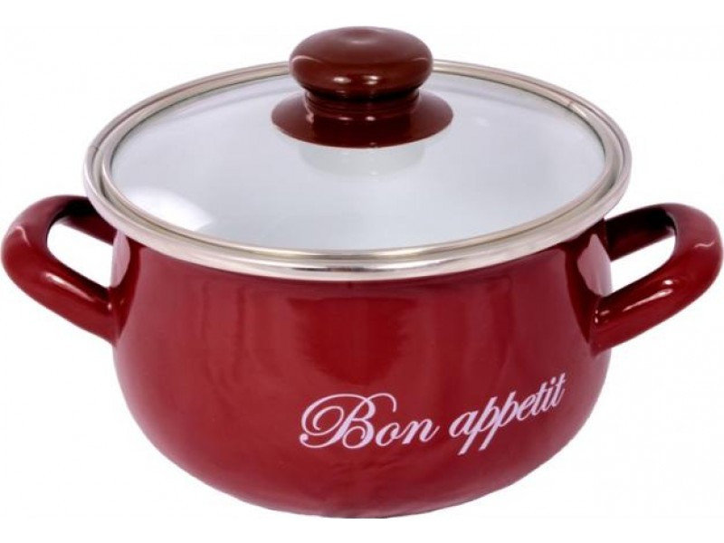 

Каструля з кришкою A-Plus "Bon Appetit" RED 4,0л A-2234