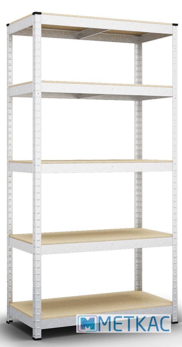 

Стеллаж Меткас Бюджет ОМ-5 1800х900х450 175 кг/полка 5 полок МДФ оцинкованный металлический полочный