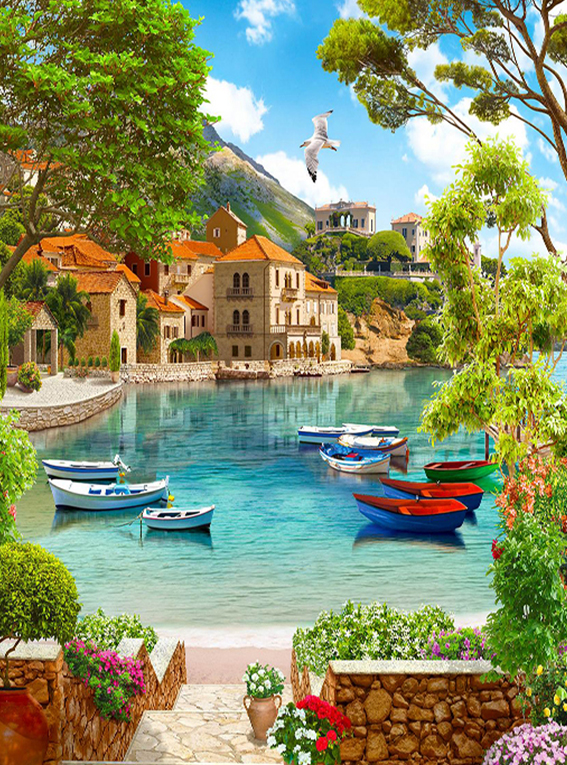

Фотообои флизелиновые DeCors Лодочки 200x270 см 2 сегмента (111001ф)