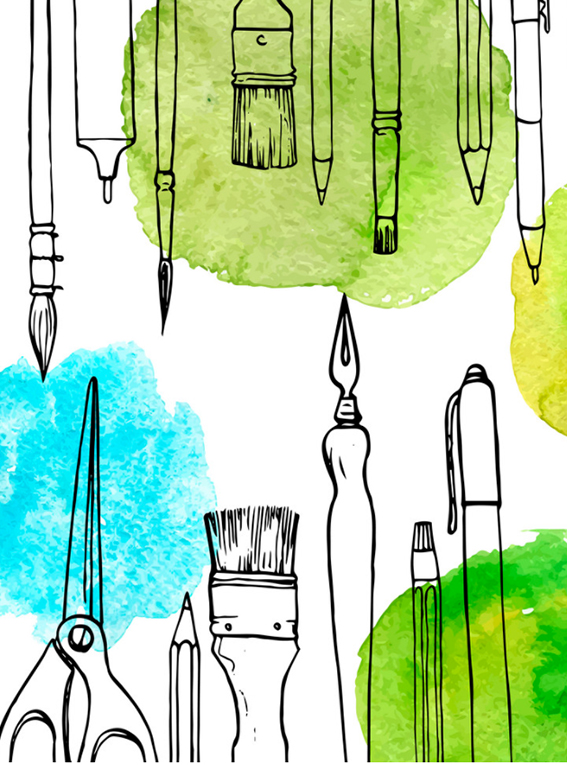 

Фотообои флизелиновые DeCors Кисти 200x270 см 2 сегмента (131077ф)