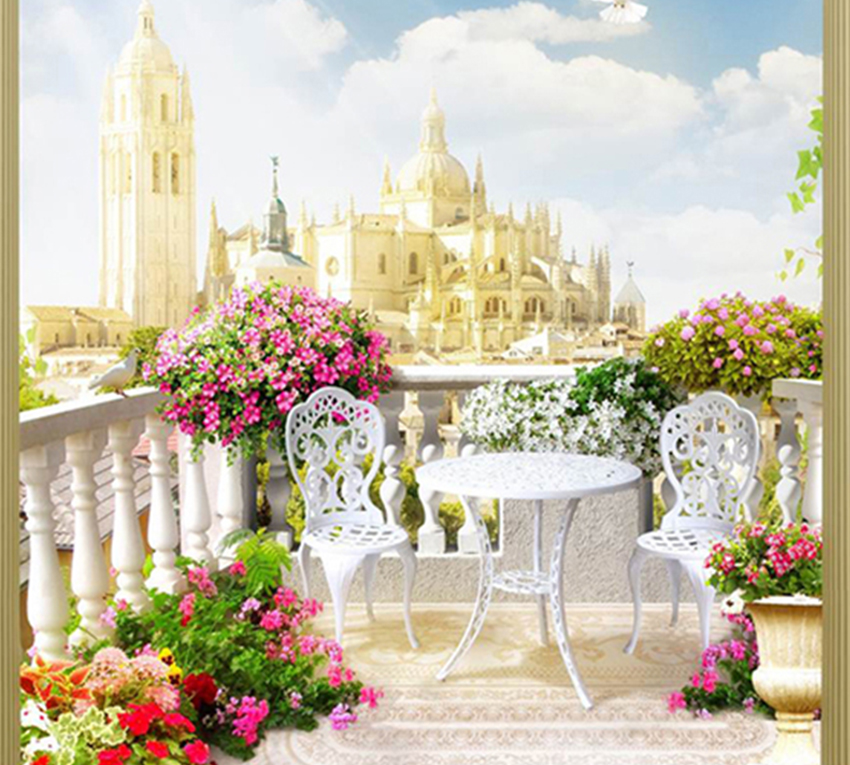

Фотообои бумажные DeCors Терраса с колоннами 300x270 см 3 сегмента (111017)