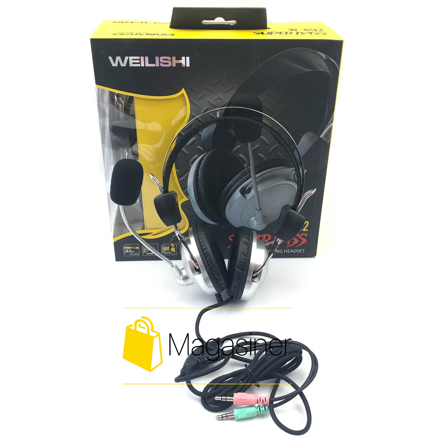 

Игровые наушники с микрофоном Weilishi W-892 проводные (1188)