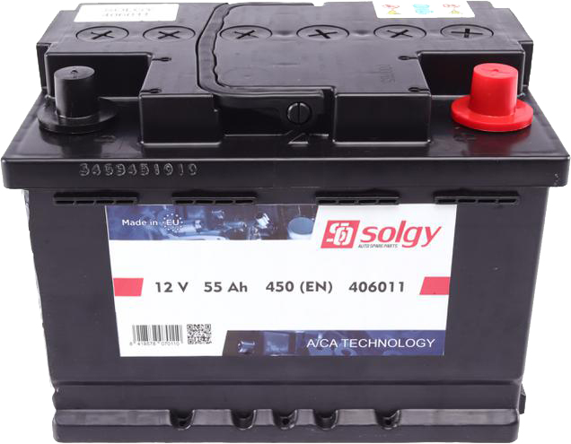 Акция на Автомобильный аккумулятор Solgy 55Ah/450A (242x175x175/+R) (406011) от Rozetka UA