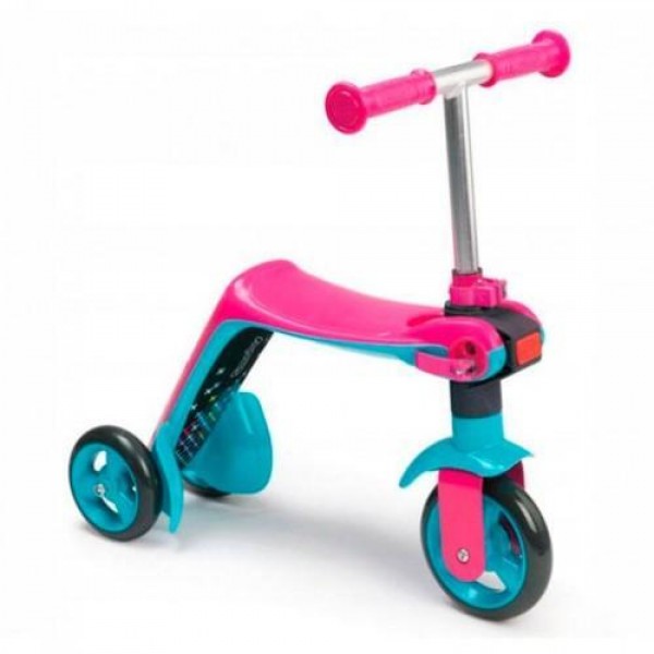 

Детский самокат-трансформер Smoby 2 в 1 с металлической рамой трехколесный