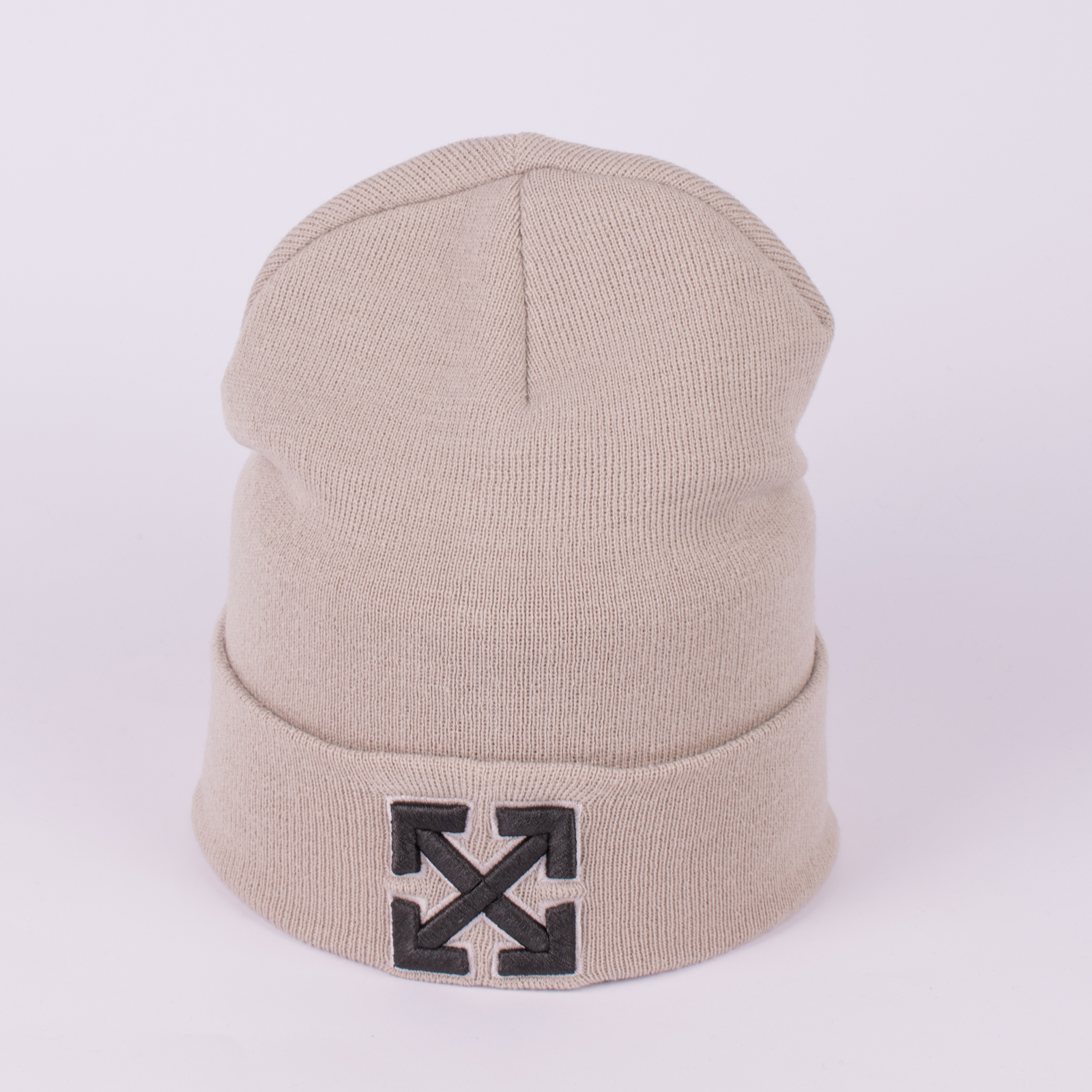 

Шапка унисекс с отворотом Off-White 05-3. Цвет: Бежевый