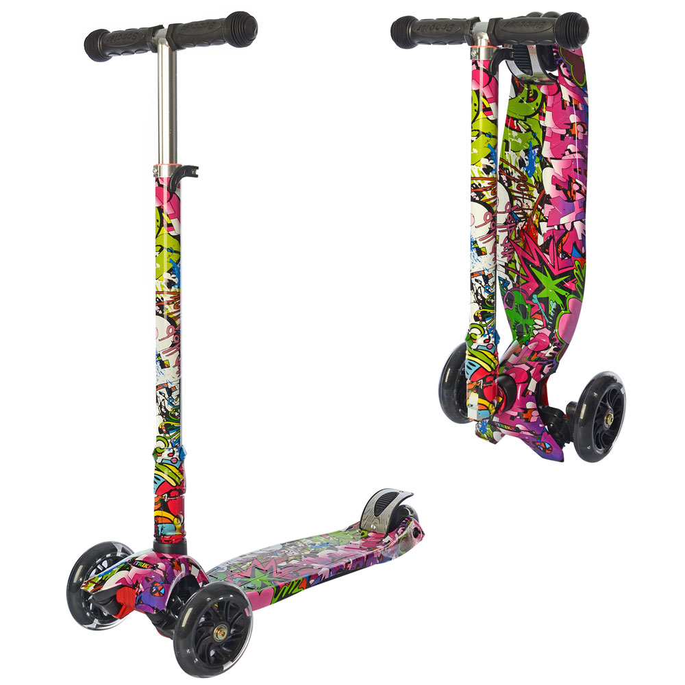 

Самокат iTrike JR 3-055-WP5 Black Green Pink (JR 3-055-WP)