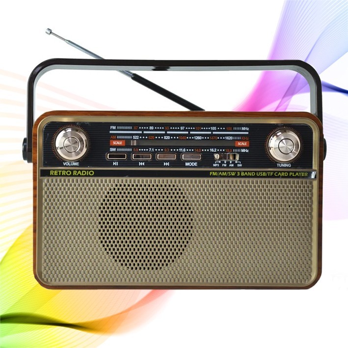 Мощное портативный FM радиоприемник под старину ретро КЕМАІ 5О5 ВТ ФМ ...