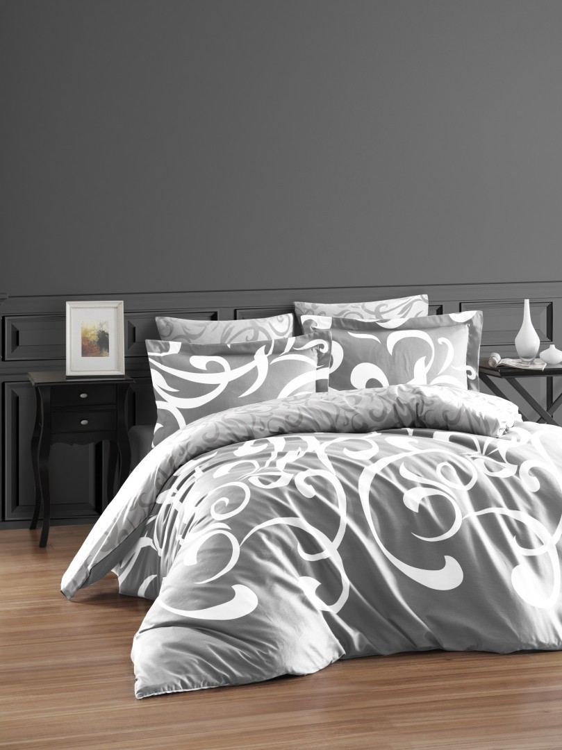 

Комплект постельного белья полуторный First Choice Cotton Satin Rüya Gri 160х220 (FCS-0311)