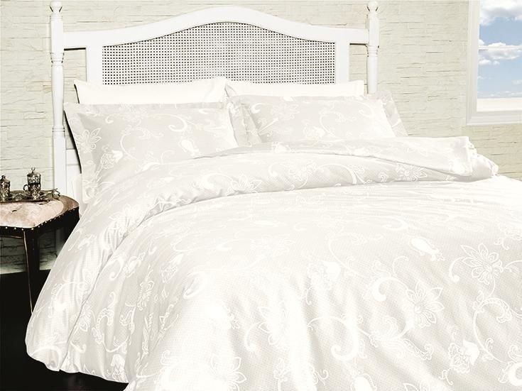 

Комплект постельного белья семейный First Choice Cotton Satin Carmina Beyaz 160х220 (FCS-0464)