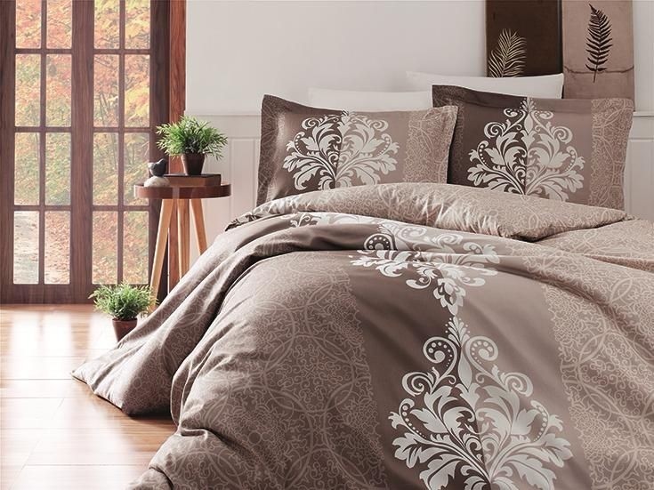 

Комплект постельного белья евро First Choice Cotton Satin Hypnoz Vizon 200х220 (FCS-0039)