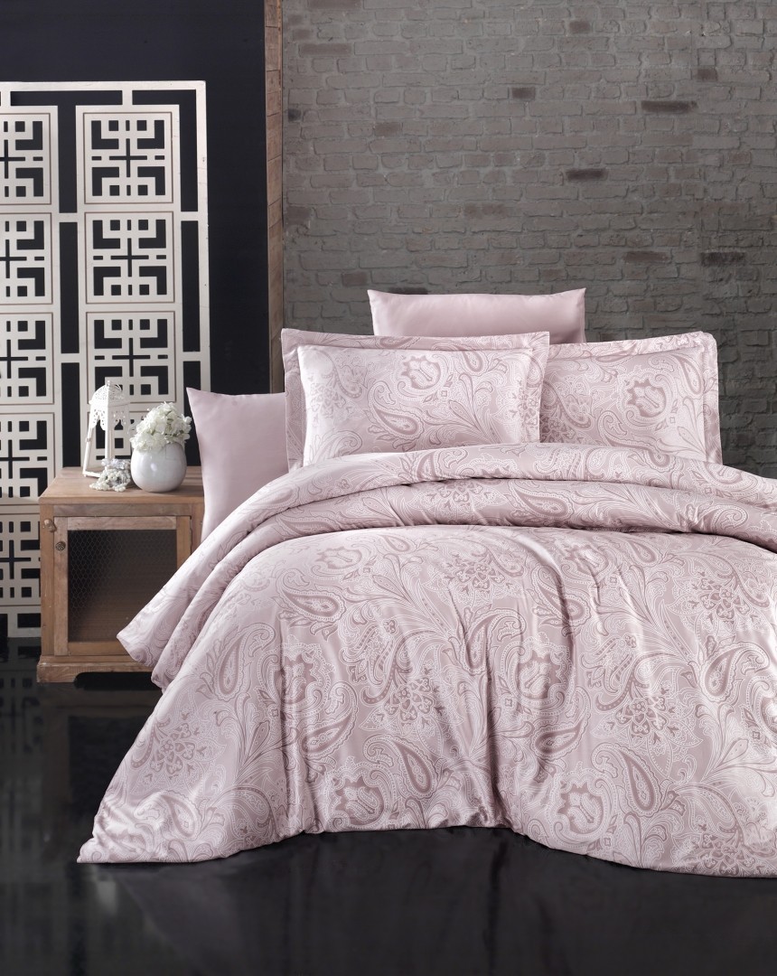 

Комплект постельного белья семейный First Choice Cotton Satin Reagen Pudra 160х220 (FCS-0511)
