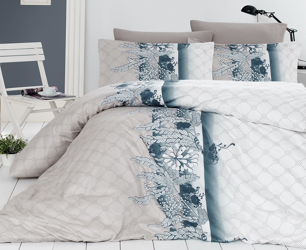 

Комплект постельного белья полуторный First Choice Cotton Satin Dafne Vizon 160х220 (FCS-0270)