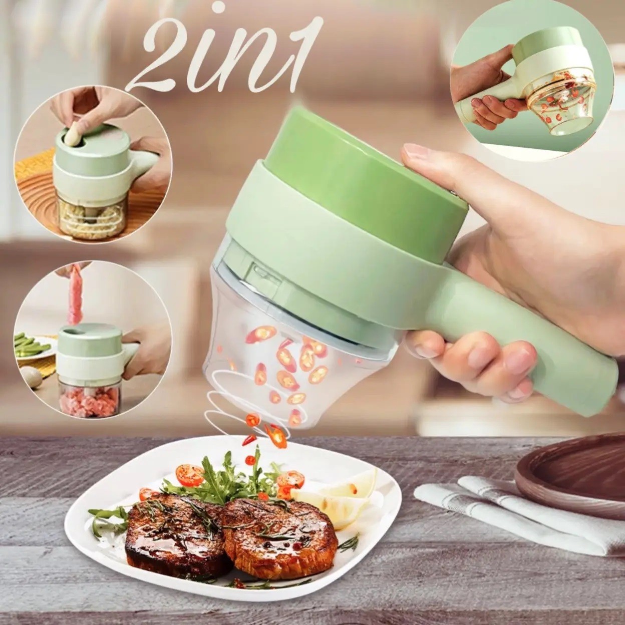 Аккумуляторная овощерезка электрическая FOOD CHOPPER Catling ручной  измельчитель овощей, мультирезка с насадками – фото, отзывы, характеристики  в интернет-магазине ROZETKA от продавца: KalushVV | Купить в Украине:  Киеве, Харькове, Днепре, Одессе ...