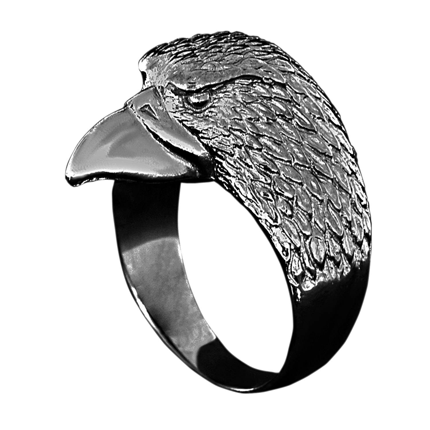 

Срібна каблучка чорний орел 19.5 cava.cool