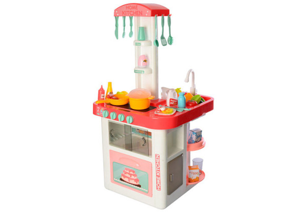 

Игровой набор LimoToy Кухня 889-59-60 посуда, продукты, плита розовый