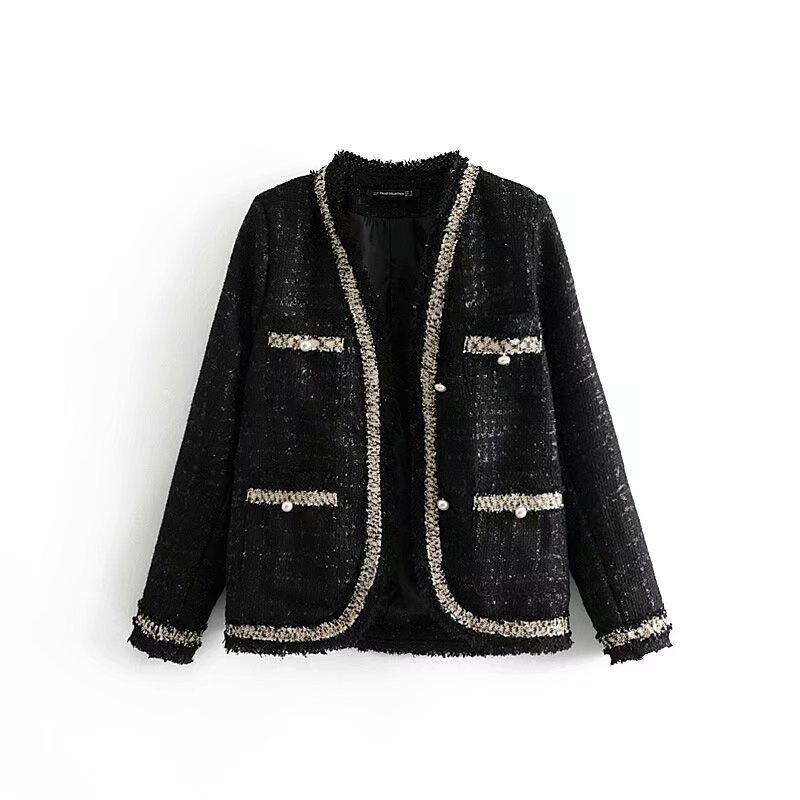 

Жакет женский твидовый с контрастной отделкой Accent Berni Fashion (L) Черный