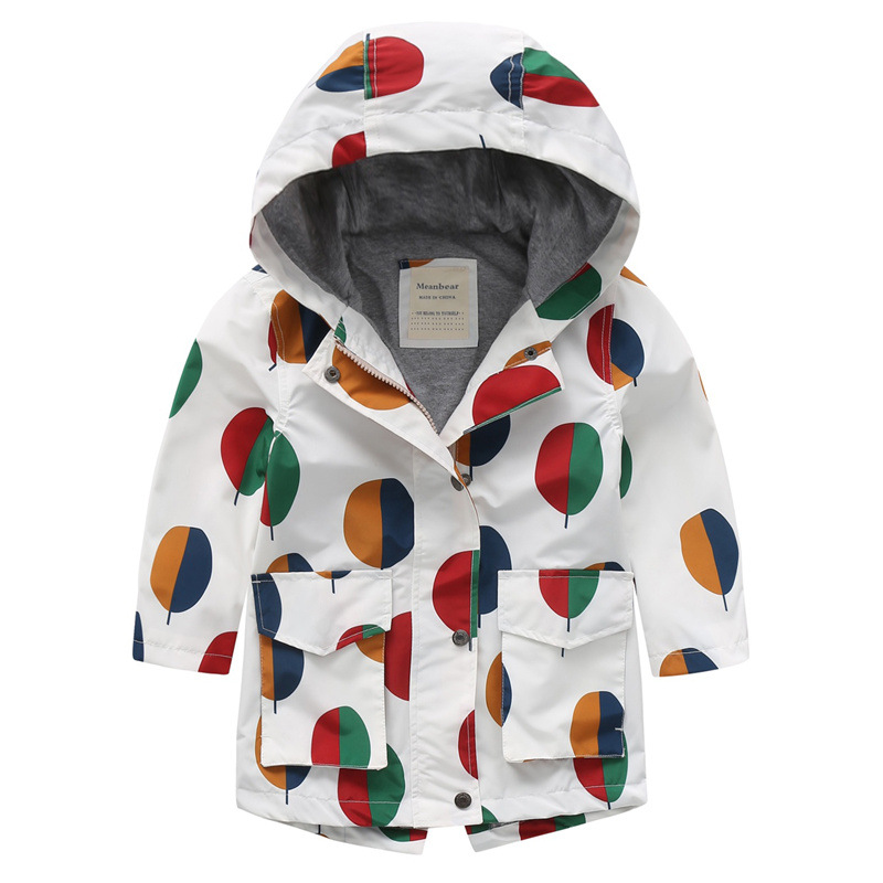 

Куртка детская удлененная Colored circles Meanbear (90) Белый