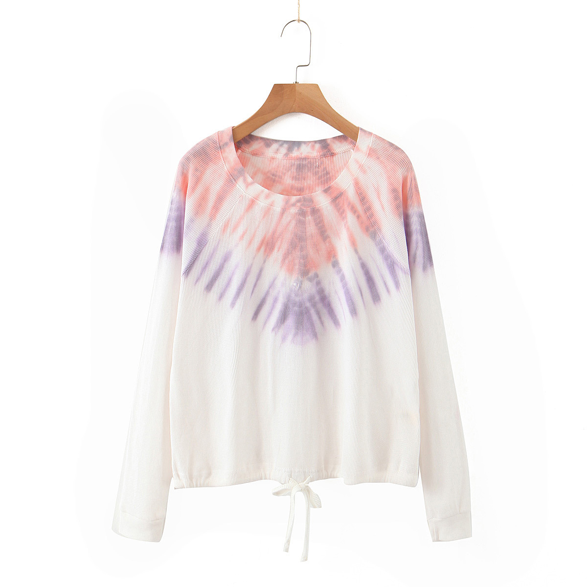 

Лонгслив женский в стиле tie dye Simplicity Berni Fashion (M) Белый