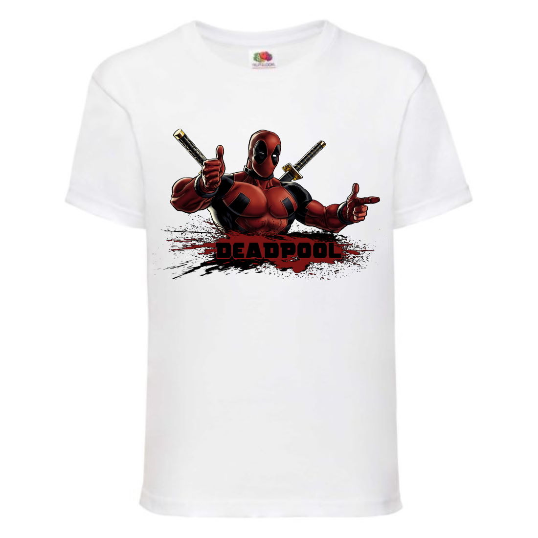 

Футболка детская Марвел (Marvel & DC) белая (deadpool-003-white) 164 см