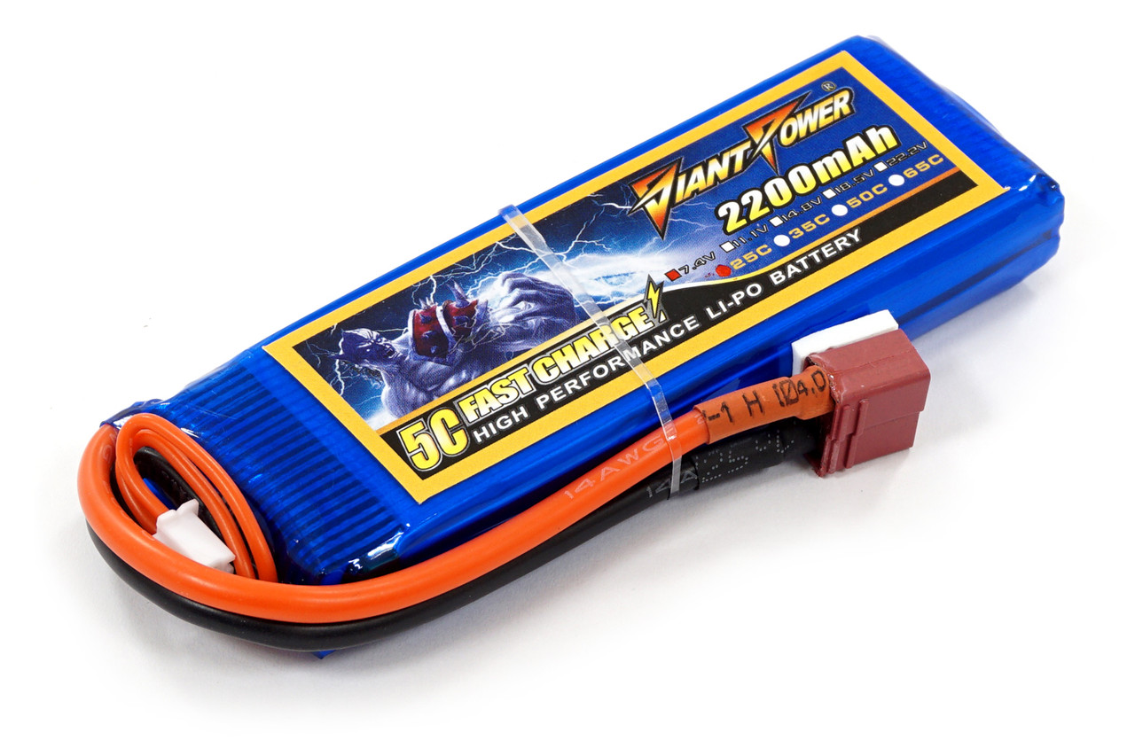 

Аккумулятор для страйкбола Dinogy Giant Power Li-Pol 7.4V 2S 2200mAh 25C 16х33х102 мм T-Plug (2722745663668)