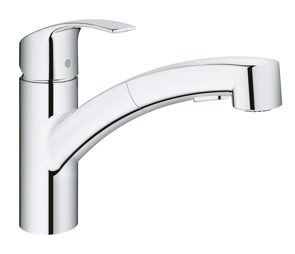 

Смеситель для кухни Grohe Eurosmart с выдвижной лейкой Хром (30305000)