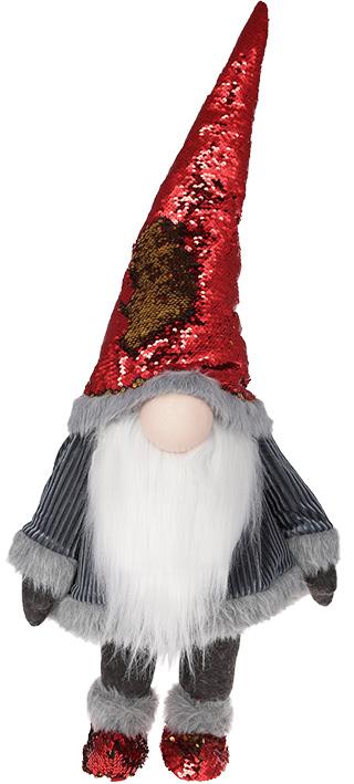 

Мягкая игрушка Гномик Grey 40х27х90 см в красных пайетках Bona BD-910-221