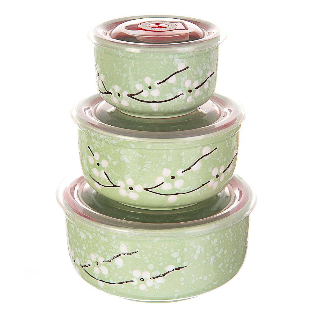 

Набор керамических контейнеров Grenao с вакуумной крышкой 3 шт Lefard 45961-BR-1181