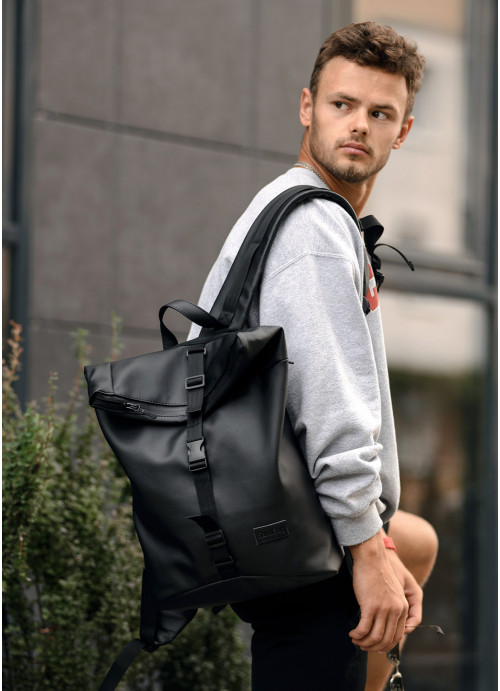 

Рюкзак мужской городской Нубук RollTop X Черный
