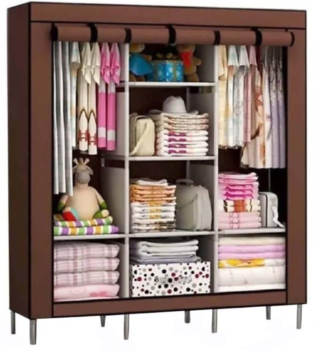 

Шкаф тканевый раскладной на три секции 130х45х175 см Storage Wardrobe 88130 Коричневый