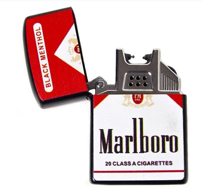 

Зажигалка электроимпульсная электронная usb Lighter Zgp 21 дуговая Marlboro (bks_02373)