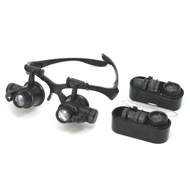 

Очки лупа бинокулярная Magnifier 9892G c Led подсветкой кратность 10x 15x 20x 25x (bks_02435)