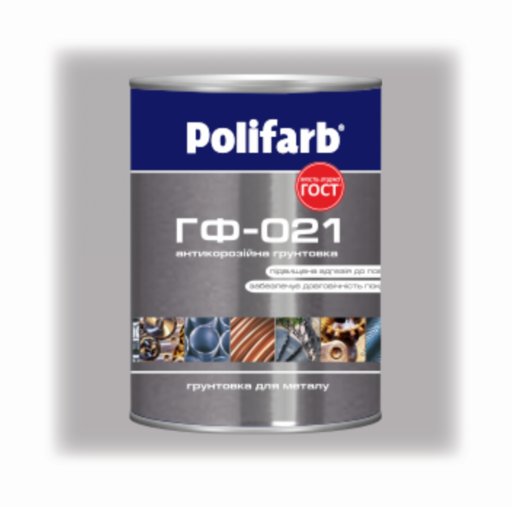 

Антикоррозийный грунт Polifarb ГФ-021 2,7 кг Серый (10552780)