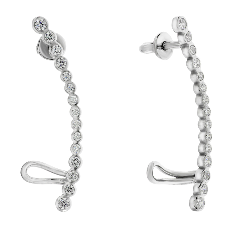 

Сережка одинарная Серьги-каффы Diamant с1767с