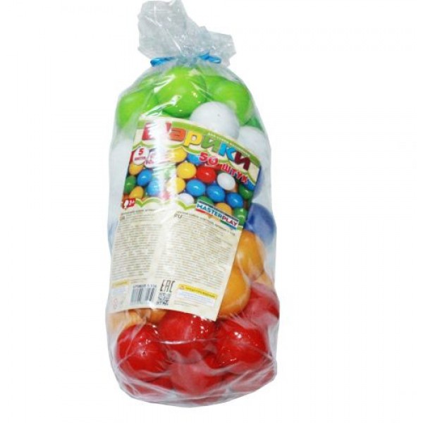 

Шарики Colorplast 60 мм 50 штук 1-116