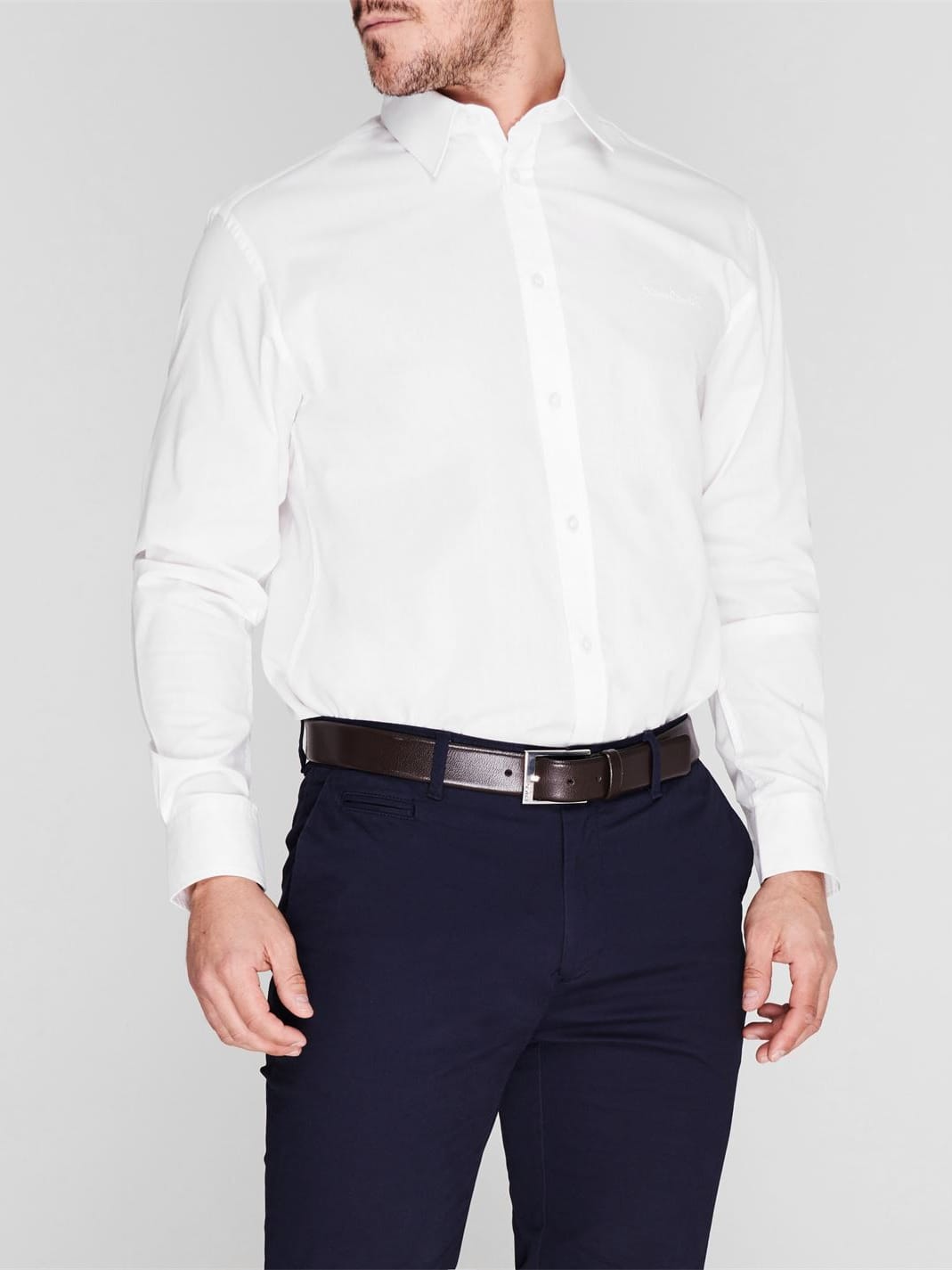 Акція на Сорочка Pierre Cardin Long Sleeve Shirt Mens 55023401 2XL Біла від Rozetka