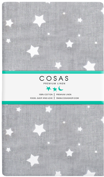 

Простынь Cosas StarFall Grey 155х215