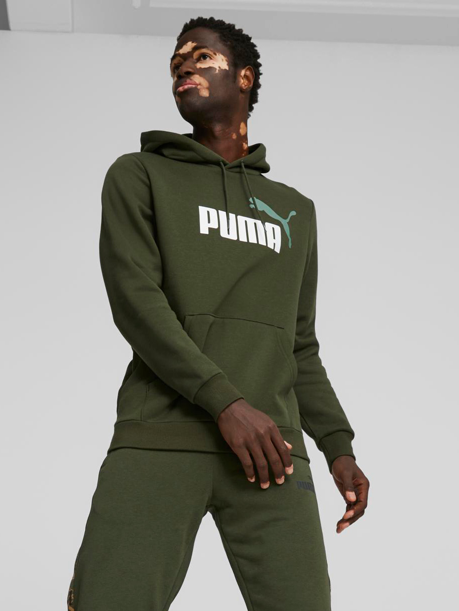 Puma hoodie olive clearance green