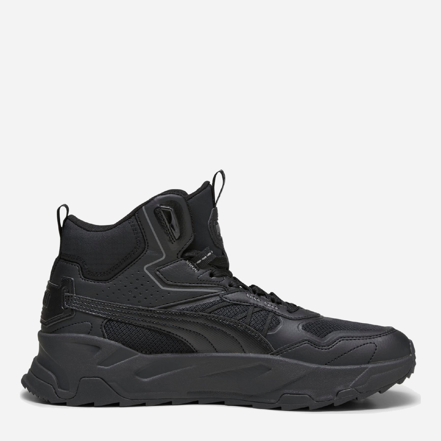 Акція на Чоловічі черевики високі Puma Trinity Mid Hybrid 39232701 40.5 (7UK) 26 см Puma Black-Puma Black-Cool Dark Gray від Rozetka