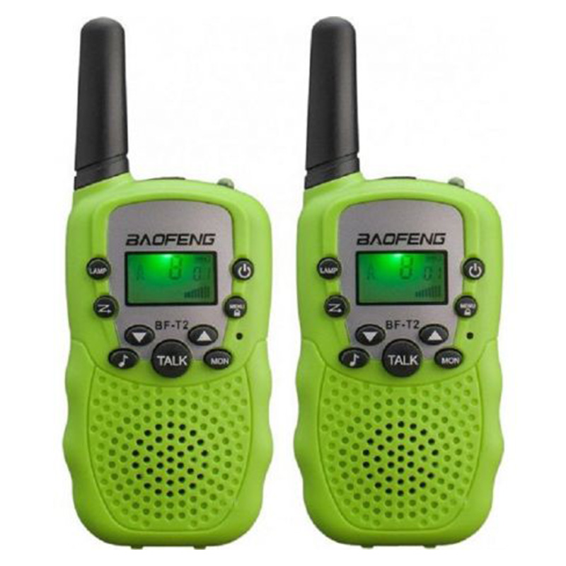 

Рация Baofeng MiNi BF-T2 PMR446 (0.5W, PMR446, 446 MHz, до 5 км, 8 каналов, 4xAAA), 2шт, зеленая