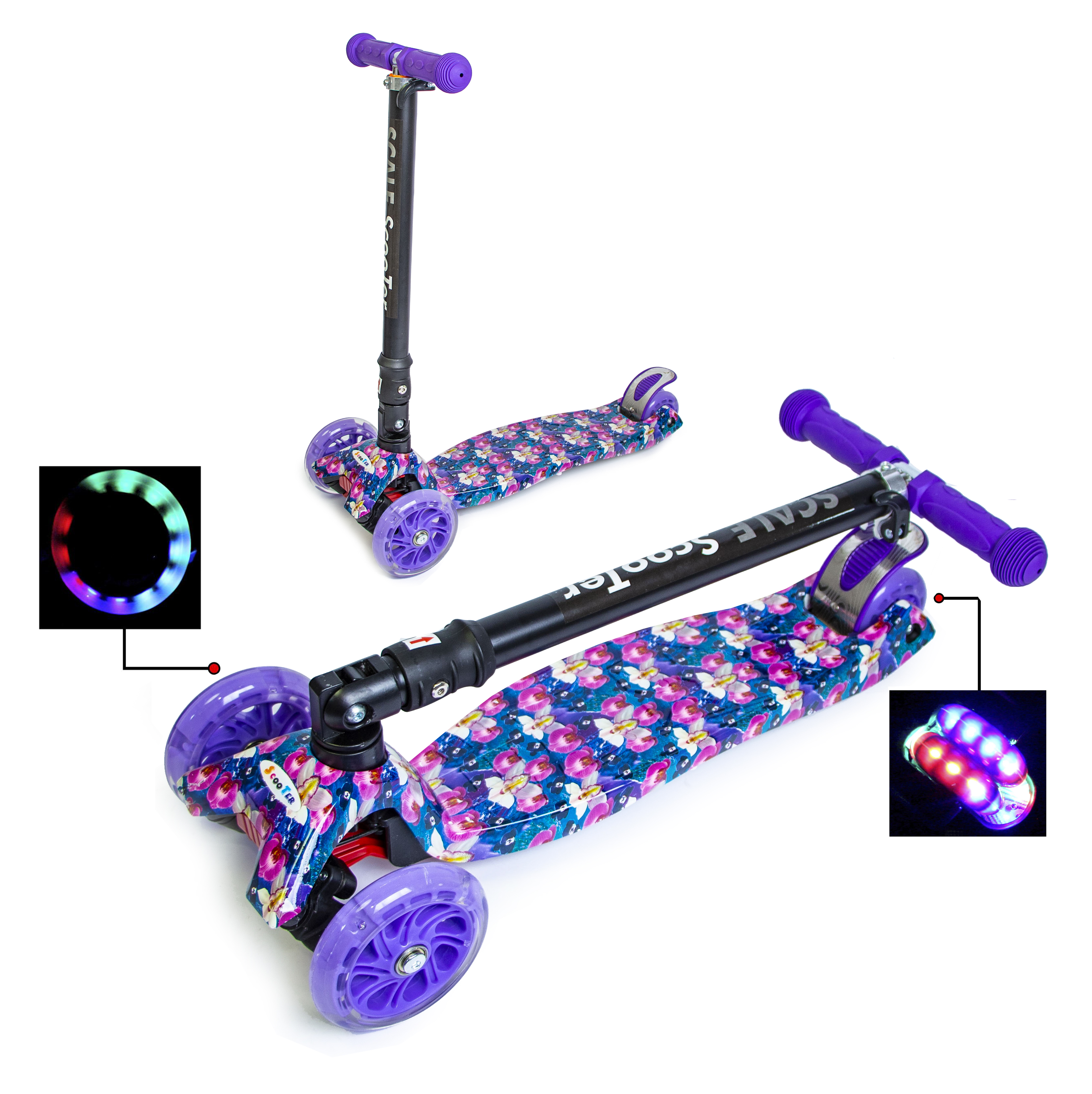 

Самокат Scooter Maxi Орхидея