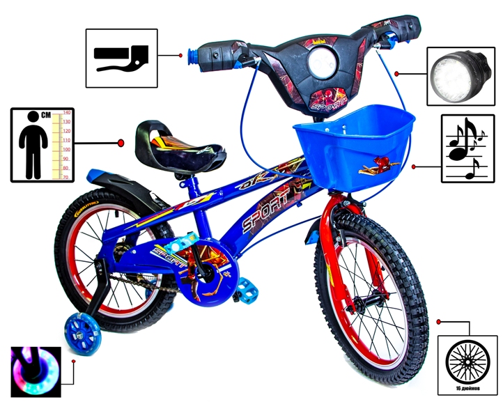 

Детский велосипед Nati Spiderman Blue