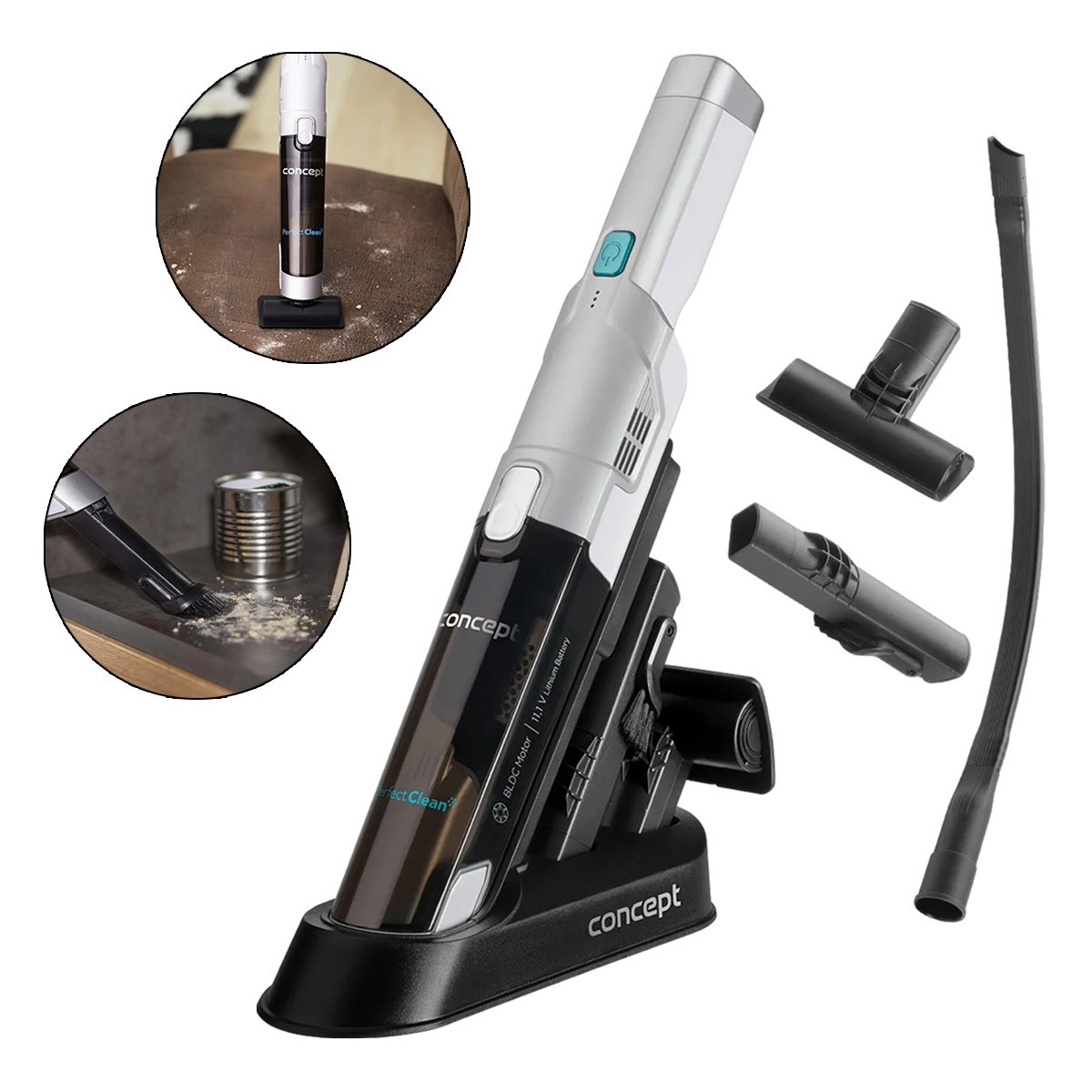 Пылесос ручной беспроводной Concept 11.1 V Perfect Clean VP4420 90 Вт ...