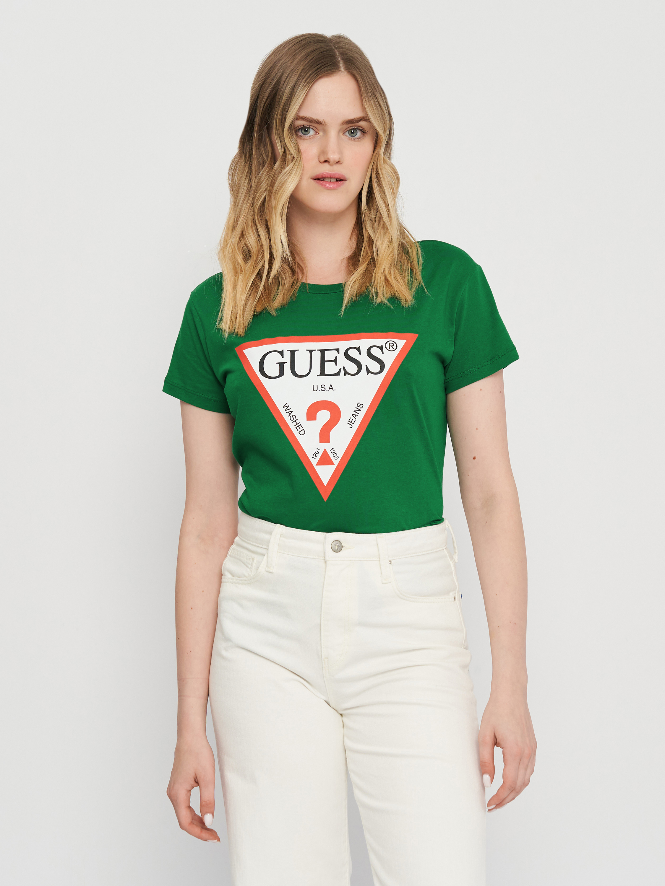 Акція на Футболка жіноча Guess 11160.4 L Зелена від Rozetka