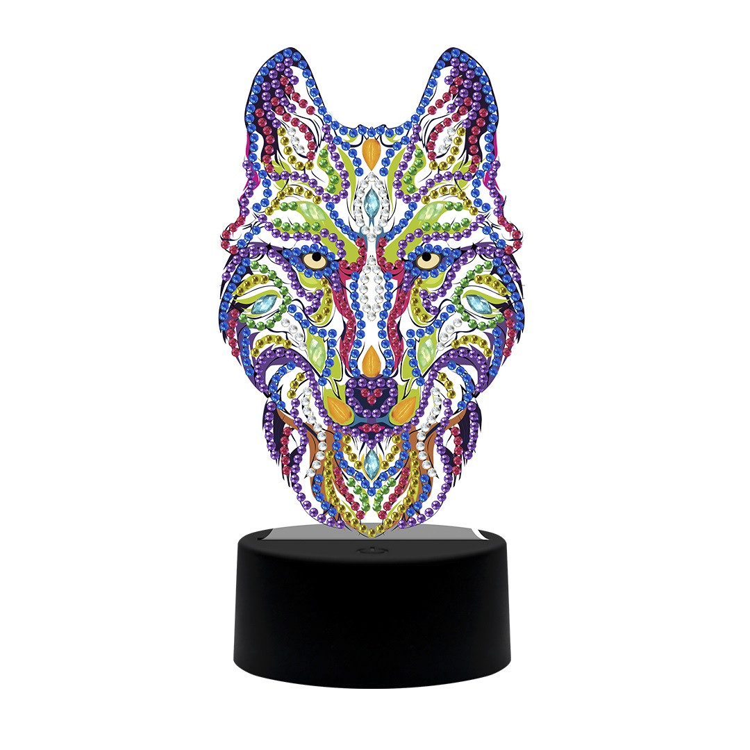 

Набор для творчества Crystal art светодиодный светильник с алмазной мозаикой Волк (MI_DP05)