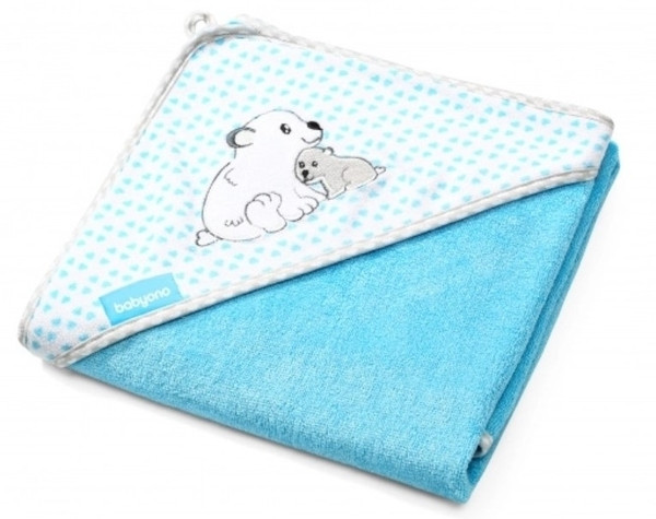 

Полотенце с капюшоном BabyOno Мишка, 100х100 см, голубой (346/02)