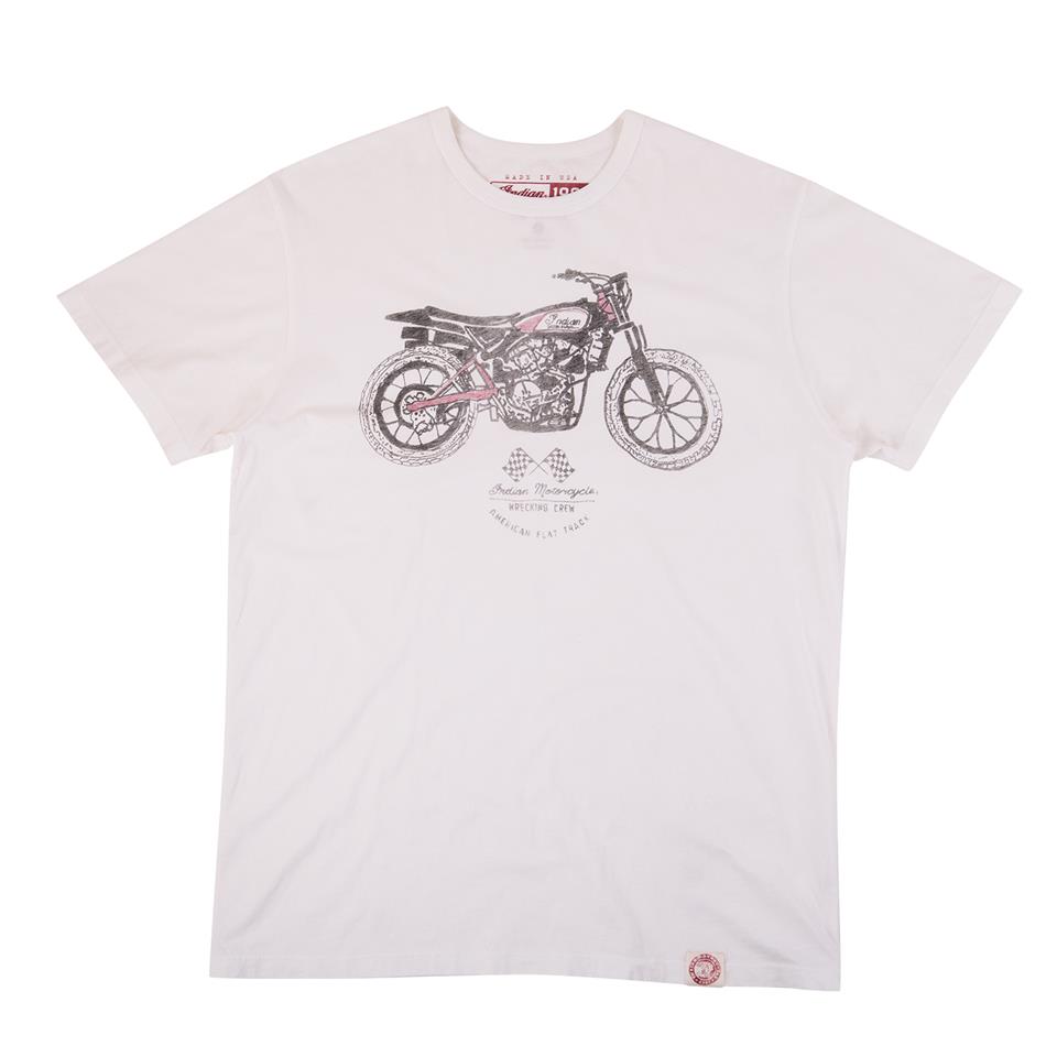 

Футболка Indian 1901 Flat Track Bike Tee S Белый