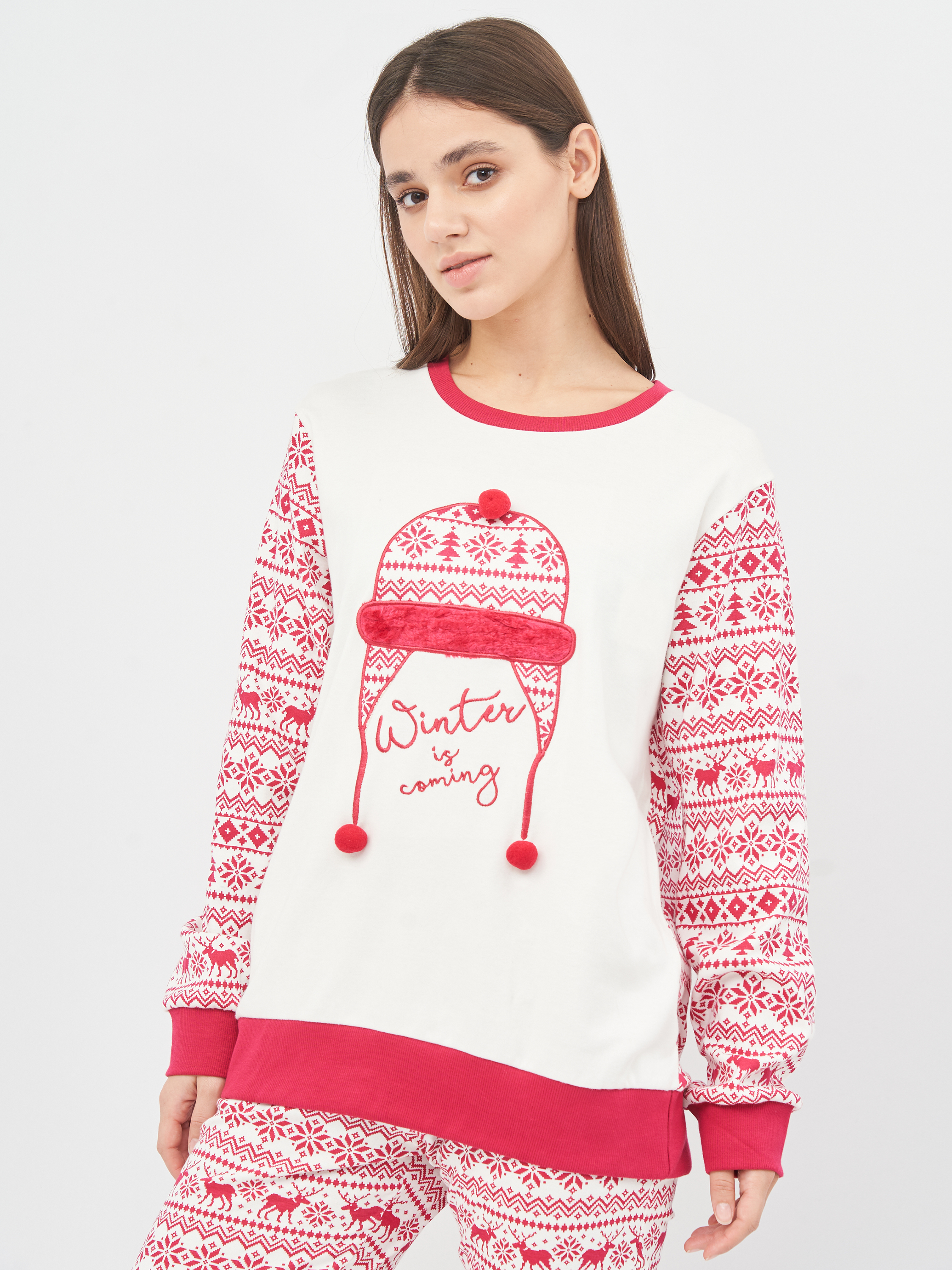 

Пижама Admas 54140 L Белый/Бордовый