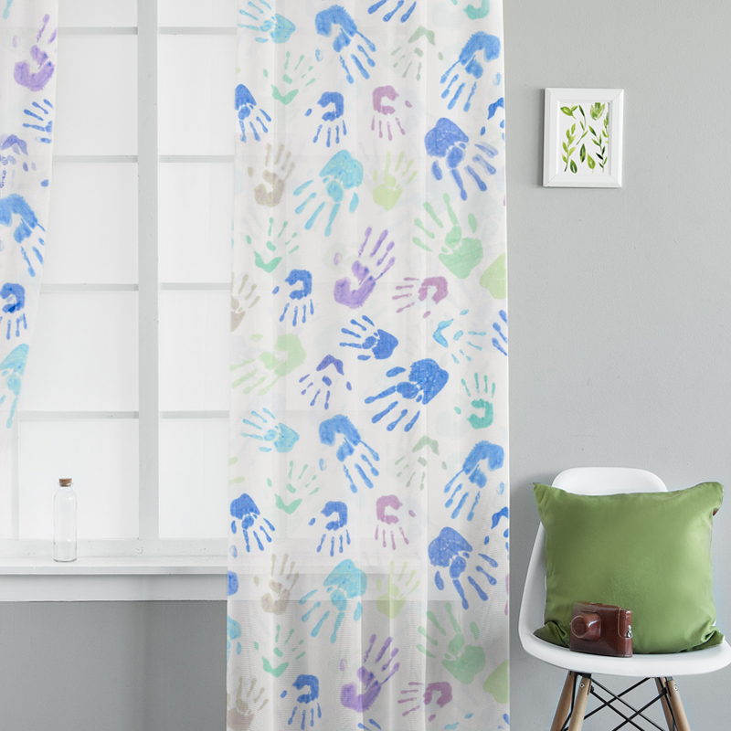 

Тюль кисея с утяжелителем Ладошки 500x275 см