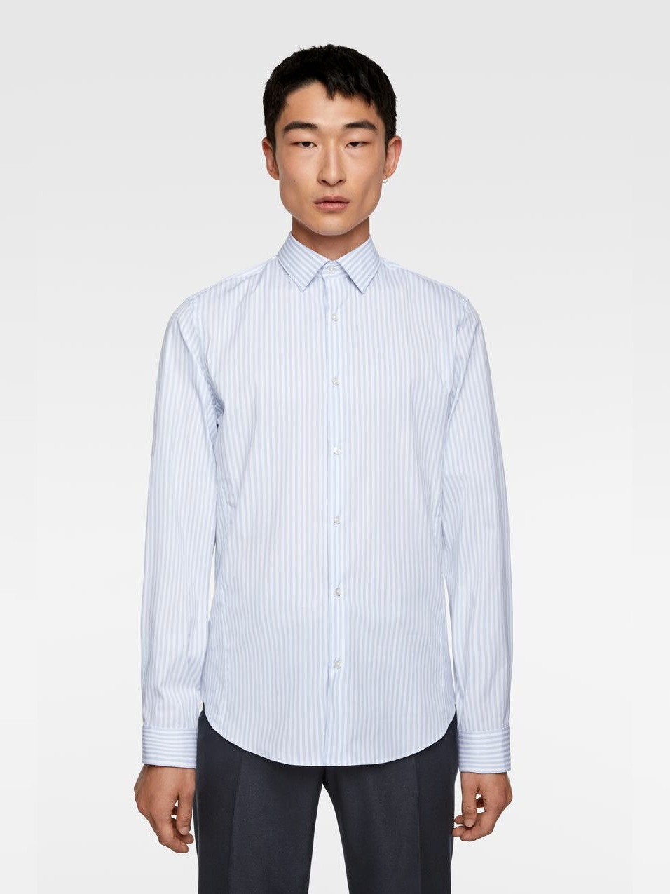 

Рубашка Zara 4420/448/058 S Голубая с белым